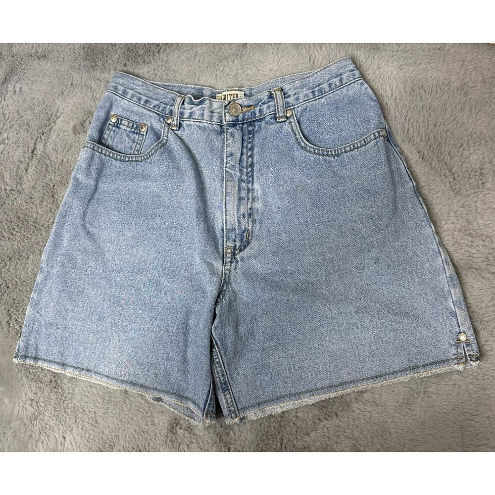 VTG Limited Too Y2K Girls 16 100% Cotton Denim Jort Shorts Raw Hem Hong Kong